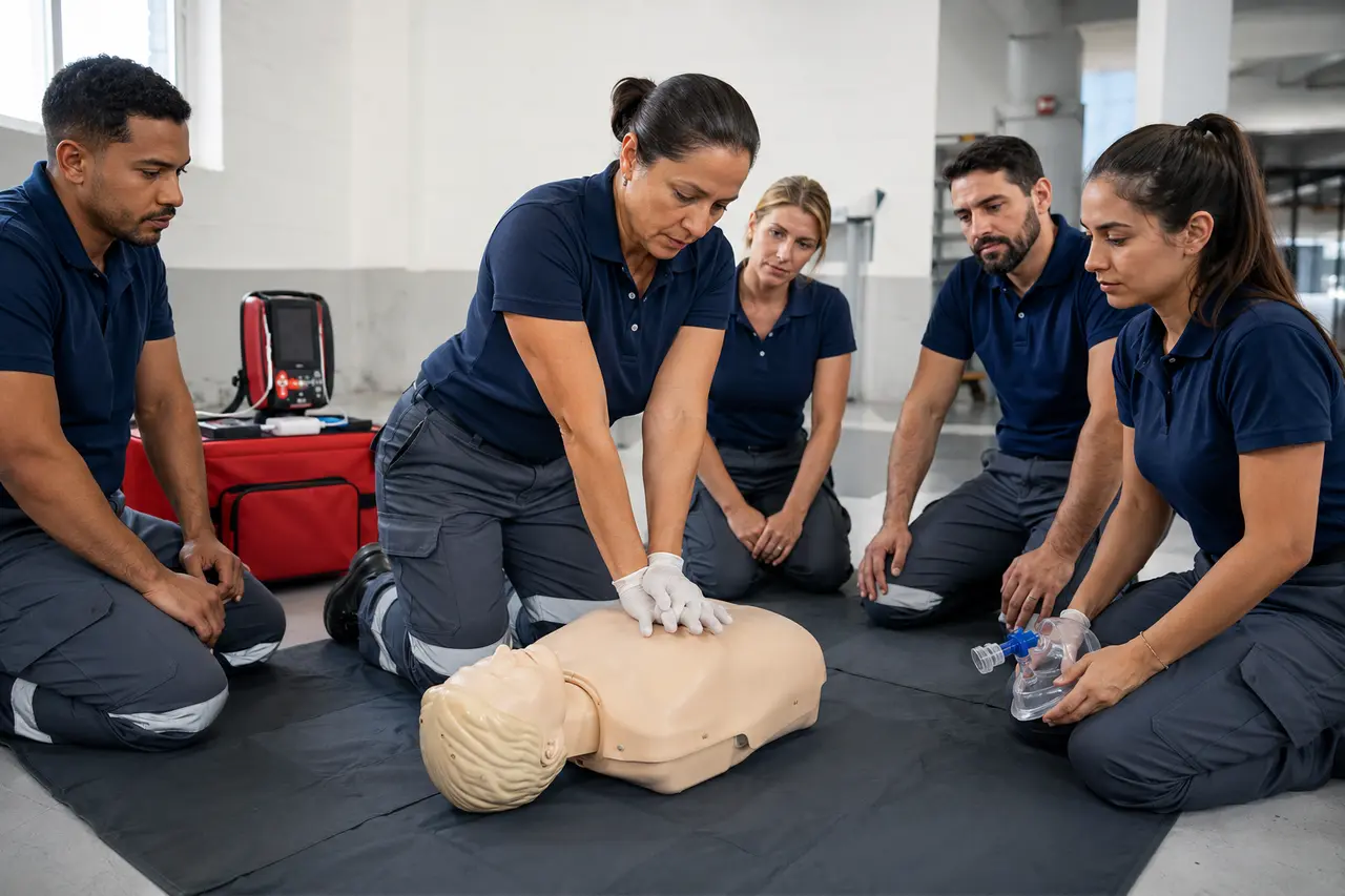 Treinamento profissional de primeiros socorros